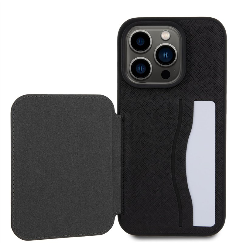 Image secondaire de CG Mobile Karl Lagerfeld Saffiano Étui Rigide avec Fentes pour Cartes et Support Karl Legerfeld