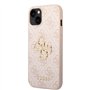 Guess GUHCP15S4GMGPI Coque Rigide pour iPhone 15 6,1" Rose 4G Big Metal Logo