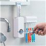 SHOP-STORY - Distributeur Automatique de Dentifrice avec Porte Brosse à Dents et Tête de Brosse à Dents Électrique Brossette