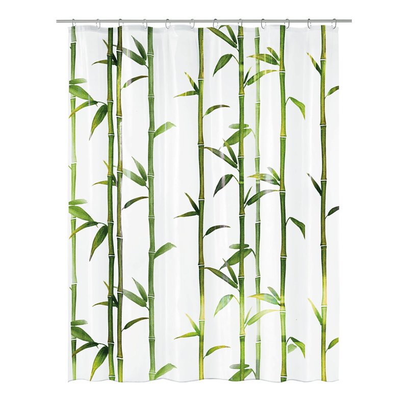 Kleine Wolke 5249625305 Bambu Rideau de Douche en PEVA Vert 180 x 200 cm