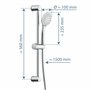 SCHÜTTE Napoli 64830 Set de douche avec barre de douche 4 types de jets Chromé