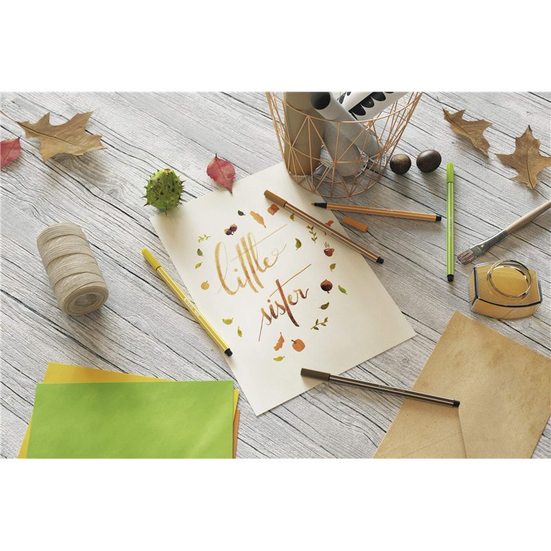 Image secondaire de STABILO Feutre de Dessin PEN 68 Pte ogive Moyenne 1 mm Bleu fluo