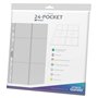 Ultimate Guard UGD011321 QuadRow Pages 24 poches latérales transparentes (10) pages de classeur double face pour cartes à collec