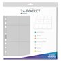 Ultimate Guard UGD011321 QuadRow Pages 24 poches latérales transparentes (10) pages de classeur double face pour cartes à collec