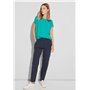 STREET ONE Chino Technostretch Hw, Bleu Foncé, 34W x 30L Femme Ensemble de Pantalon