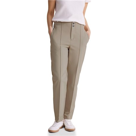 STREET ONE Chino Technostretch Hw, Safari Beige, 34W x 30L Femme Ensemble de Pantalon
