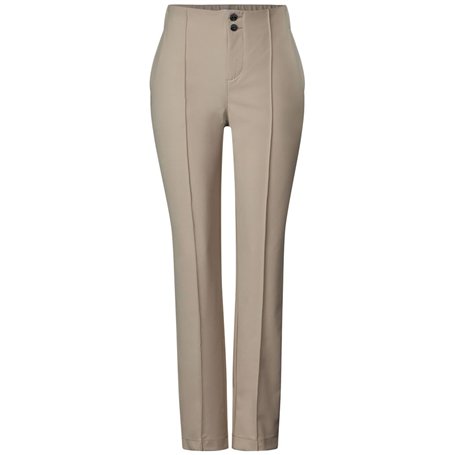 STREET ONE Chino Technostretch Hw, Safari Beige, 42W x 30L Femme Ensemble de Pantalon