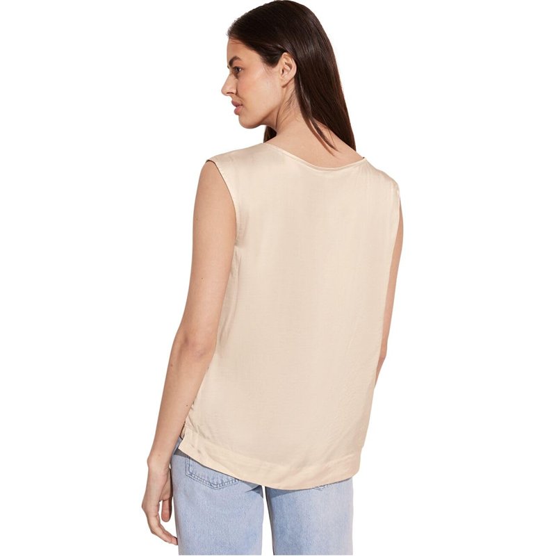 Image secondaire de STREET ONE A344656 Haut en Satin, Beige Sable Lisse, 44 Femmes T-Shirt