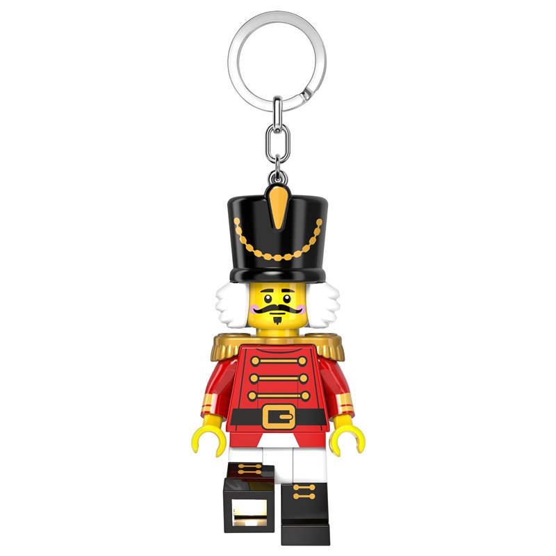 Lego Porte-clés avec lumière LED Motif casse-noisette, blanc, 9cm