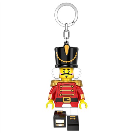 Lego Porte-clés avec lumière LED Motif casse-noisette, blanc, 9cm