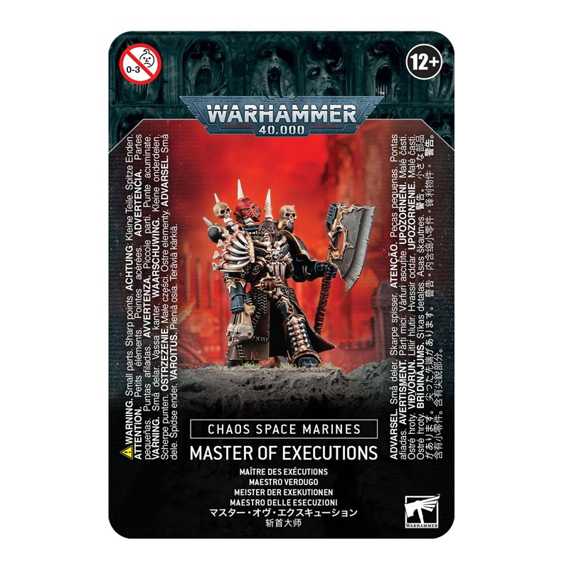 Games Workshop Warhammer 40k - Space Marine du Chaos Master of Executions 43-44 Noir