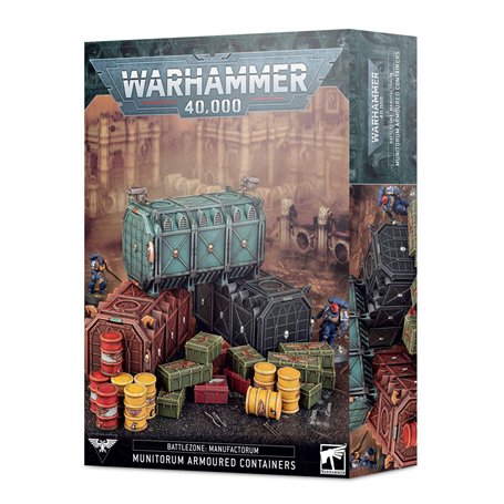 Games Workshop Warhammer 40k - Zone de Bataille Manufactorum : Munitorum Armoured Containers 99120199092 Noir