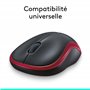 Logitech M185 Souris Sans Fil, 2.4 GHz avec Mini Récepteur USB, Longévité de la Pile 12 Mois, Résolution du Capteur 1000 PPP, Am