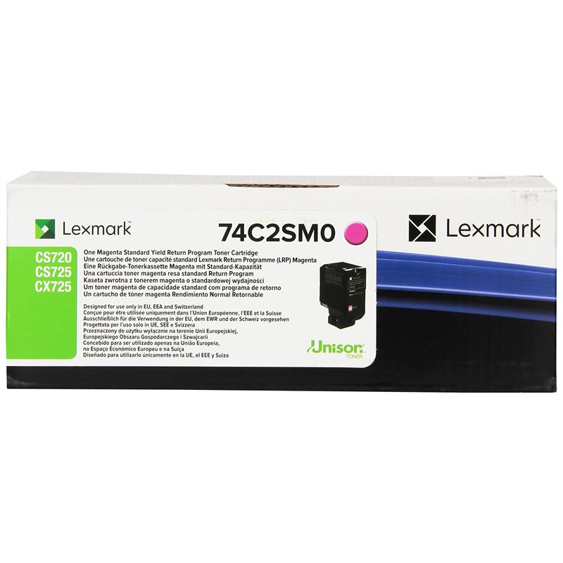 Image secondaire de Lexmark 74C2SM0 Cartouche de toner 1 pièce(s) Original Magenta