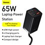Baseus Travel Charger GaN3 Pro Quick Wall Charger C+C+U, PD3.0, QC4.0 +, AFC, FCP, SCP, PPS, MTK, (with Type C - Type C Cable 1m