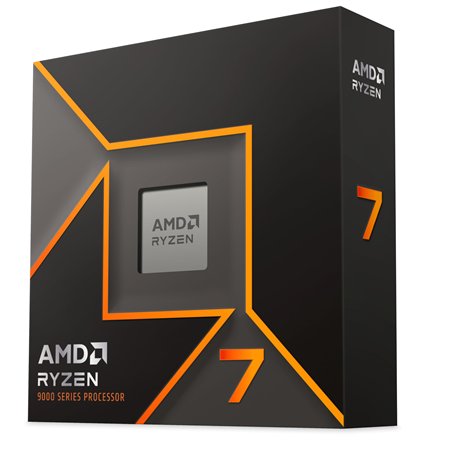 AMD Ryzen 7 9700X Processeur (8 Coeurs/16 Threads), 65W DTP, Socket AM5, Cache 40Mo, jusqu'à 5.5 GHz Fréquence Boost, Pas de Ven