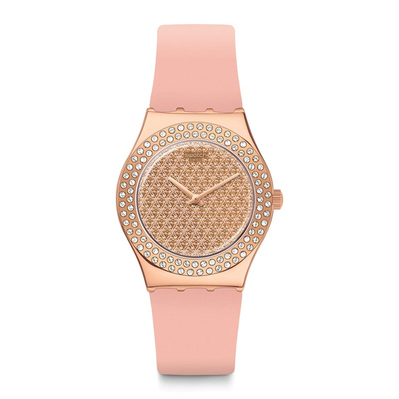 SWATCH Montre Analogique Quartz Irony Medium YLG140 Pink Confusion