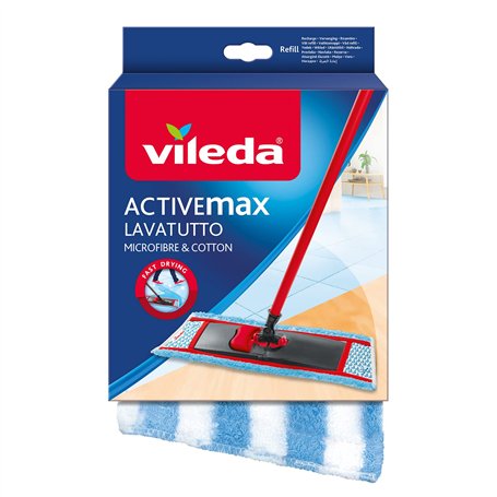 Vileda 141001 Lavatutto Coton de Remplacement et Chiffon en Microfibre, Absorption maximale et Nettoyage