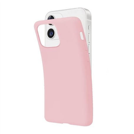 SBS Coque iPhone 12/12 Pro Rose Powder Pantone 698 C Etui Souple Flexible Anti-Rayures Coque Mince et Confortable à Tenir dans V