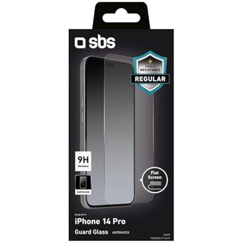 SBS Film de protection d'écran en verre trempé haute résistance pour iPhone 14 Pro