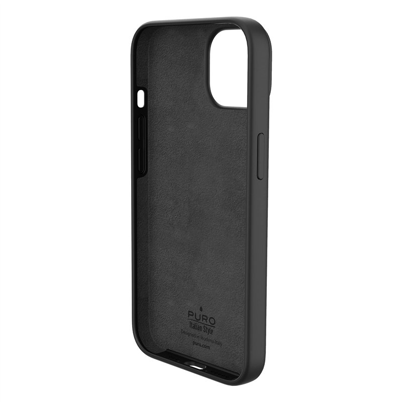 Puro Coque Apple iPhone 14 Max Silicone Icon Compatible MagSafe Noire