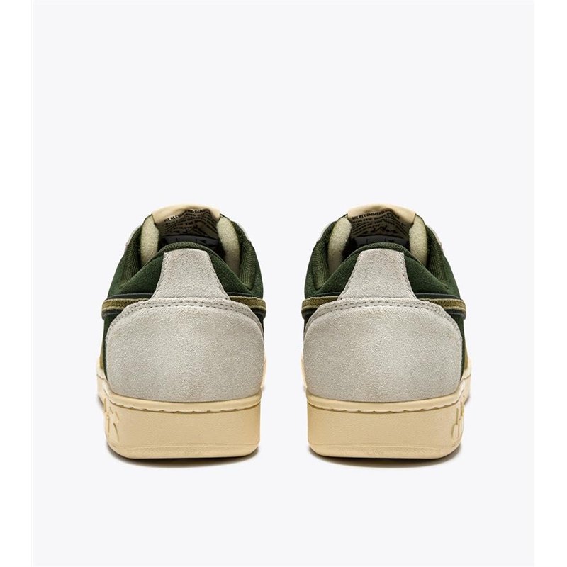 Image secondaire de Diadora Mixte Magic Basket Low Suede Leather Chaussure de Gymnastique, Blanc, 45.5 EU