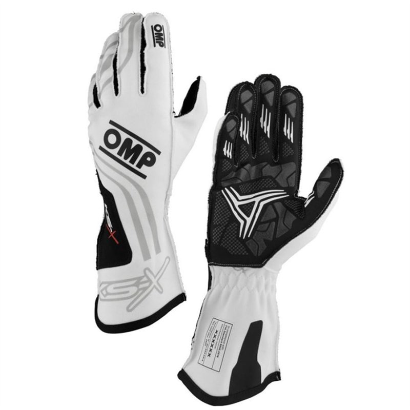 Ompracing Omp Kart KS-X FIA 8877-2022 Gants Blancs pour Enfants Taille 004