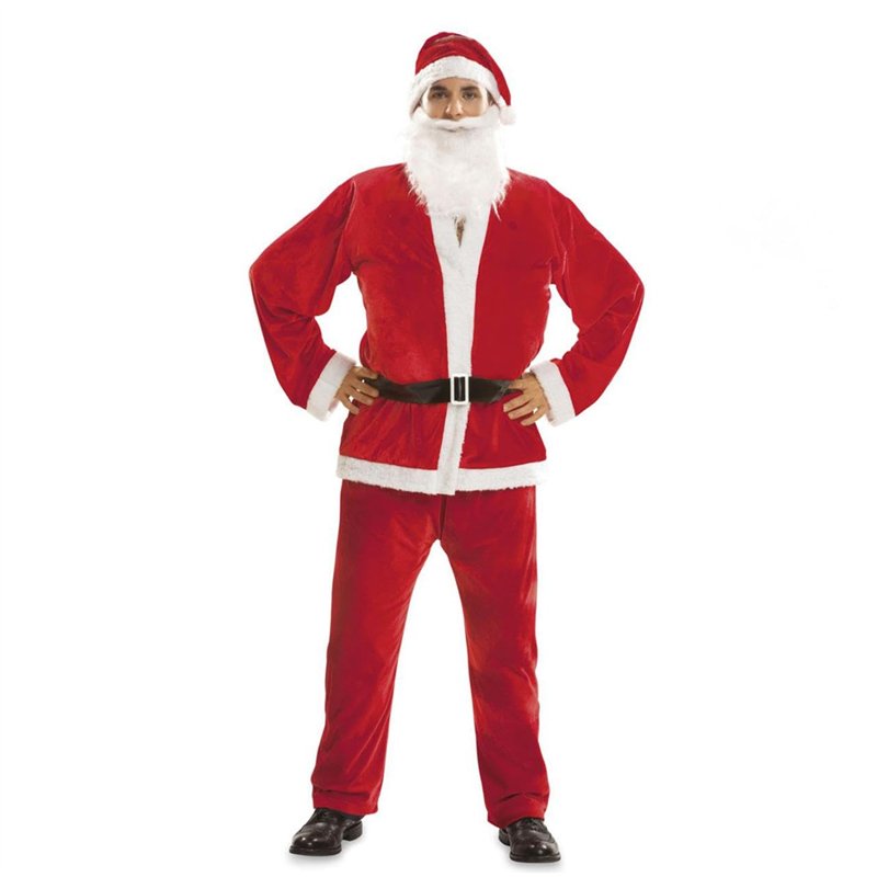 viving Déguisement de Père Noël, chapeau, barbe, veste, ceinture et pantalon Taille XXL, multicolore (1)