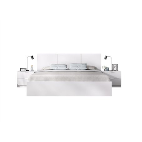 DEKIT GRUPO RIMOBEL Lit gigogne, mélamine, Blanc, 96 x 146 x 195,4 cm