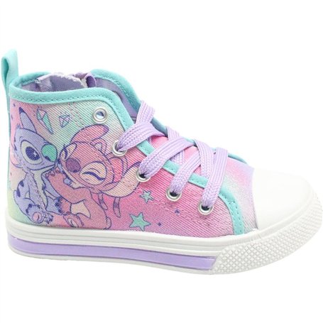 CERDÁ LIFE'S LITTLE MOMENTS Loneta Altas Zapatillas Luces Stitch 2-8 Años Antideslizante Basket, Multicolore, 28 EU