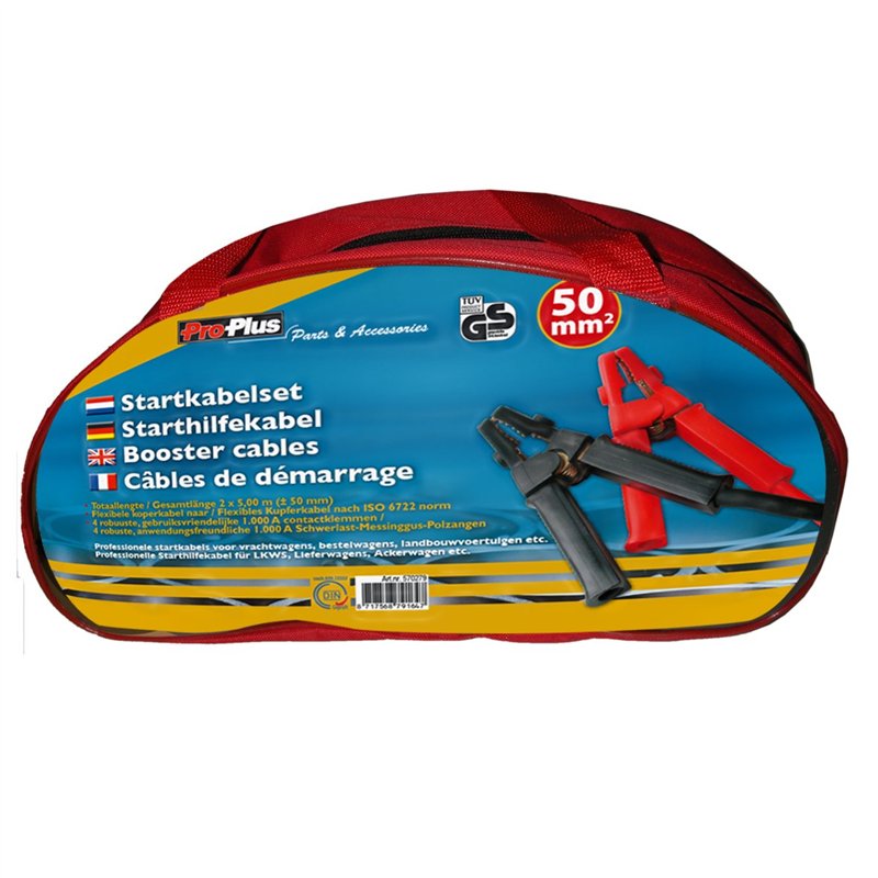 Image secondaire de ProPlus 570279 Câbles de Démarrage, 50 mm, Rouge/Noir