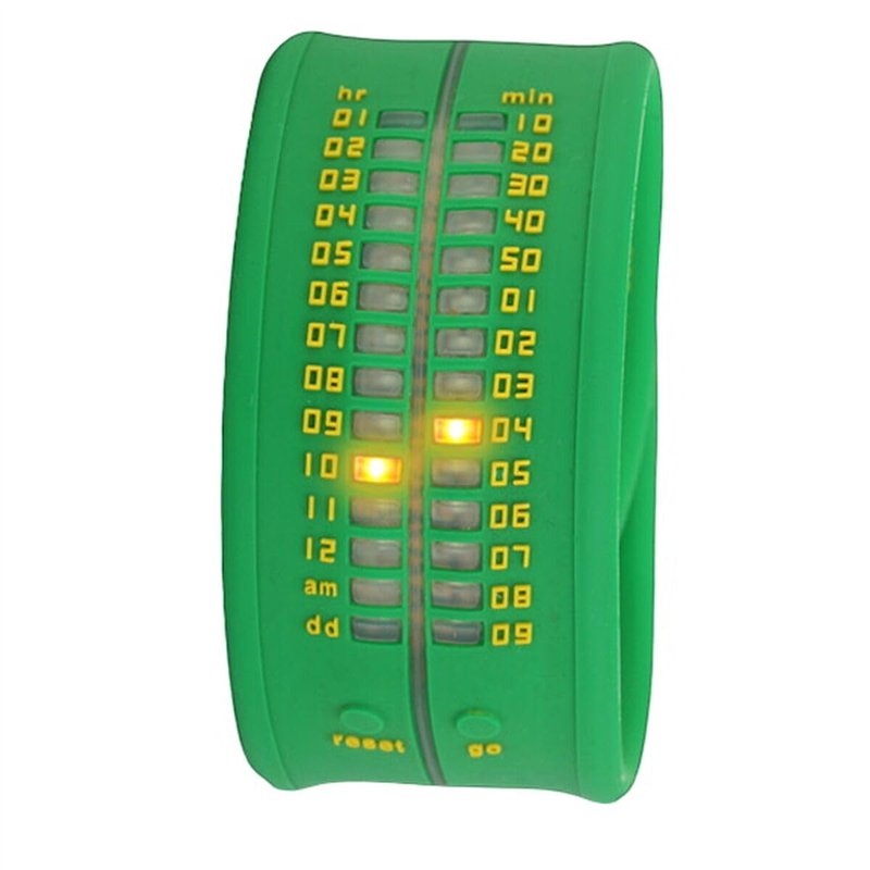 Time-IT - Zero A6 - Montre Mixte - Quartz Digital - Bracelet Caoutchouc Vert