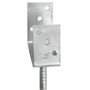 vidaXL 6X Piquets de Clôture Support de Poteau Installation de Clôtures de Jardin Poteau d'ancrage Piquet de Sol Argenté 7x6x30 