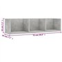 VidaXL Étagère murale pour CD Gris béton 74,9 x 18 x 18 cm