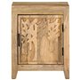 vidaXL Comodino 40x30x50 cm in Legno Massello di Mango