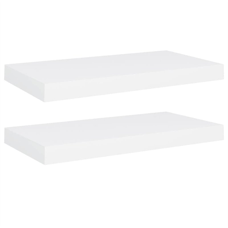 VidaXL Étagères murales flottantes 2 pcs Blanc 50x23x3,8 cm MDF