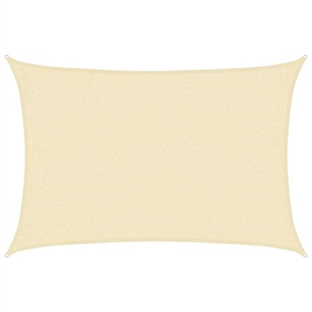 Bussandri Voile d'ombrage en polyéthylène haute densité 160 g/m² Crème 2 x 3 m