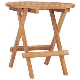 Bussandri Exclusive Table de jardin pliante en teck massif 50 x 50 x 50 cm