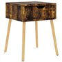 vidaXl Comodino Rovere Fumo 40x40x56 cm in Truciolato
