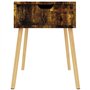 vidaXl Comodino Rovere Fumo 40x40x56 cm in Truciolato