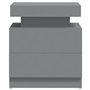 vidaXL Comodino Grigio 45x35x52 cm in Truciolato