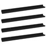 VidaXL Étagères murales 4 pcs Noir 80x9x3 cm