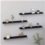 VidaXL Étagères murales 4 pcs Noir 80x9x3 cm