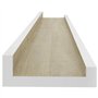 VidaXL Étagères murales 4 pcs Blanc et chêne Sonoma 60x9x3 cm