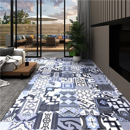 VidaXL Planches plancher autoadhésives 20 pcs PVC 1,86 m² Motif coloré