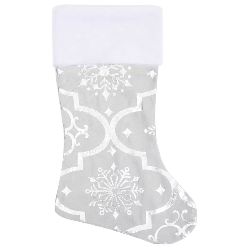 Image secondaire de VXL Jupe de sapin de Noël de luxe et chaussettes en tissu blanc 150 cm