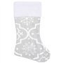 VXL Jupe de sapin de Noël de luxe et chaussettes en tissu blanc 150 cm