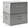 vidaXL - Aufbewahrungsboxen 2 Stk. Stoff 43x34x23 cm Grau