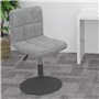 Sgabello da Bar Girevole Grigio Chiaro in Velluto
