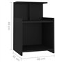 vidaXL Comodino Nero 40x35x60 cm in Truciolato
